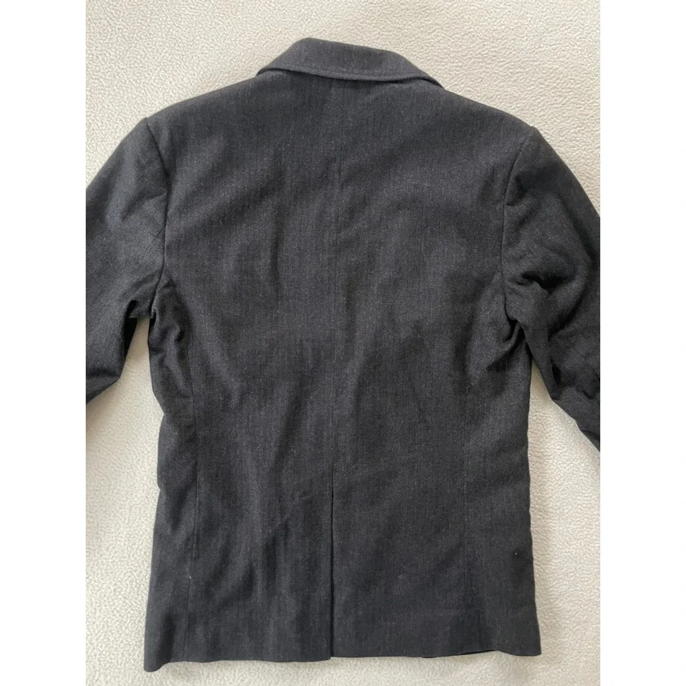 Gap Mens Extra Small‎ Blazer Charcoal Tonal Herringbone Cotton Blend Jacket